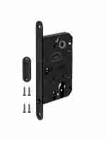 Замок межкомнатный магнитный под цилиндр с ответной планкой GRAVITY G02.196.50.85 BL черный