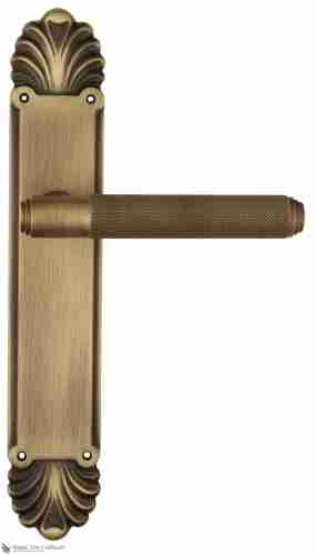Дверная ручка Venezia "EXA ZIG" на планке PL87 матовая бронза