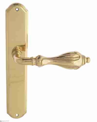 Дверная ручка Venezia "ANAFESTO" на планке PL02 полированная латунь