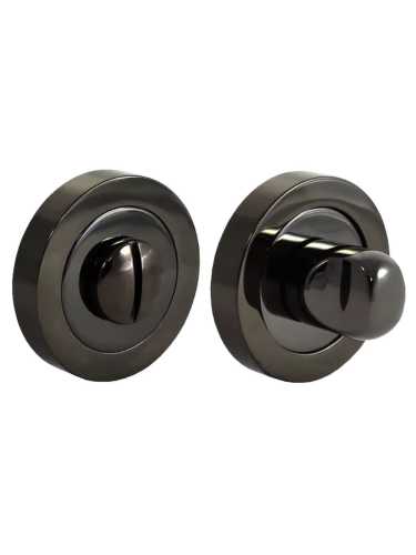 Завертка сантехническая Morelli Luxury LUX-WC-R2 NIN на круглой розетке цвет черный никель