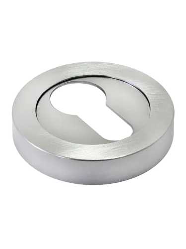 Накладка на замок Morelli Luxury LUX-KH-R2 CSA круглая под евроцилиндр, цвет матовый хром