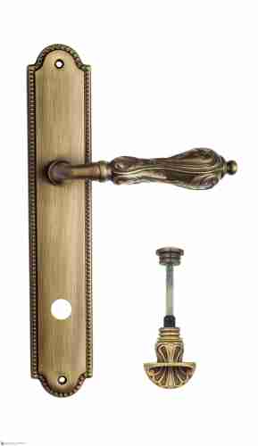 Дверная ручка Venezia "MONTE CRISTO" WC-4 на планке PL98 матовая бронза