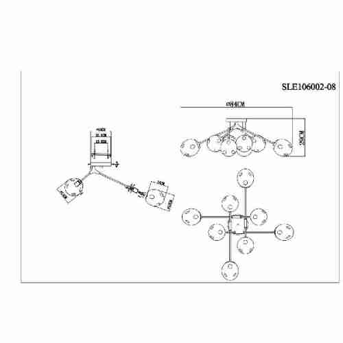 Потолочная люстра Evoluce Marea SLE106002-08