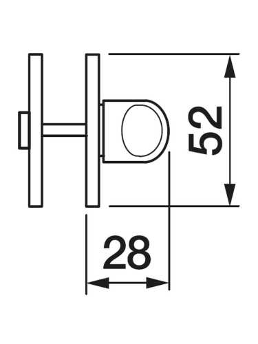 Завертка сантехническая Morelli Luxury LUX-WC-R1 SSB на круглой розетке цвет хром