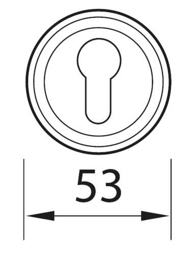 Накладка на замок Morelli Luxury LUX-KH-WD CRO круглая под евроцилиндр, цвет хром