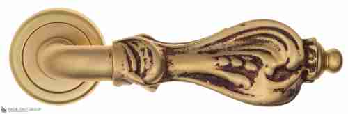 Дверная ручка Venezia "FLORENCE" D1 французcкое золото + коричневый
