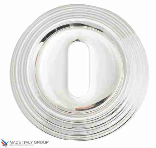 Накладка дверная под ключ буратино Venezia KEY-1 D8 натуральное серебро + черный (2шт.)