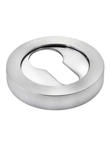 Накладка на евроцилиндр Morelli Luxury LUX-KH-R2 CSA/CRO, цвет - матовый хром/хром