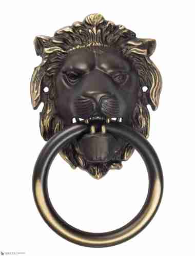 Дверная стучалка Venezia "LEONE" 190x110 темная бронза