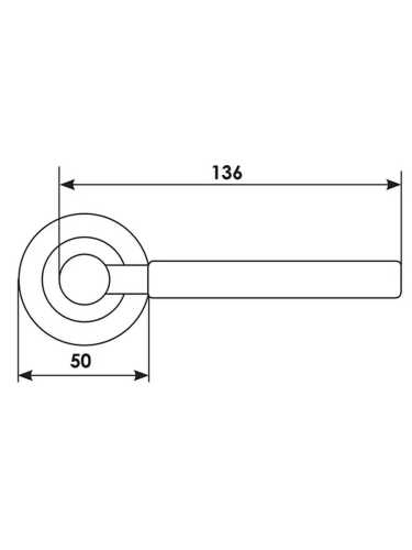 Ручка дверная Morelli Luxury CLOUD R1 OTL раздельная на круглой розетке, цвет золото, латунь