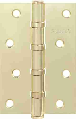 Комплект 2 шт. - Петля дверная универсальная стальная Punto 4B 100х70х2.5 SB мат.зол