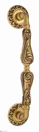 Ручка скоба Venezia "MONTE CRISTO" 320мм (260мм) D4 французское золото + коричневый