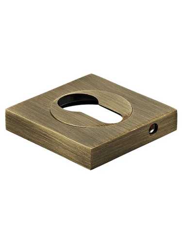 Накладка на евроцилиндр Morelli Luxury LUX-KH-S2 OBR квадратная, цвет кофе