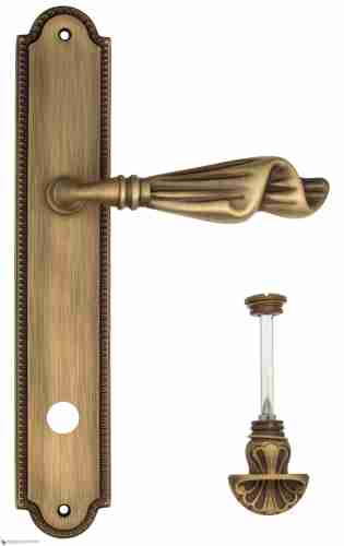 Дверная ручка Venezia "OPERA" WC-4 на планке PL98 матовая бронза