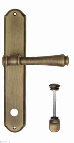 Дверная ручка Venezia "CALLISTO" WC-2 на планке PL02 матовая бронза