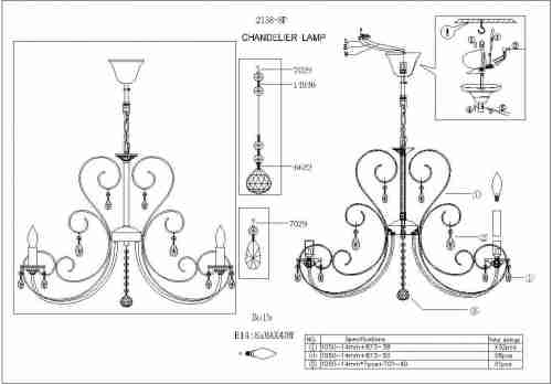 Подвесная люстра F-Promo Versailles 2158-8P