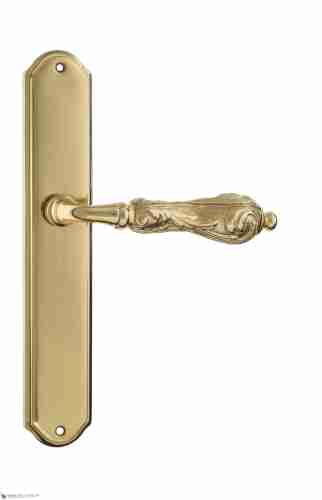 Дверная ручка Venezia "MONTE CRISTO" на планке PL02 полированная латунь