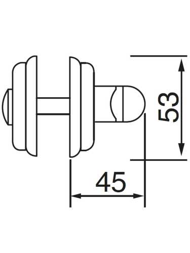 Завертка сантехническая Morelli Luxury LUX-WC WD CSA на круглой розетке цвет матовый хром