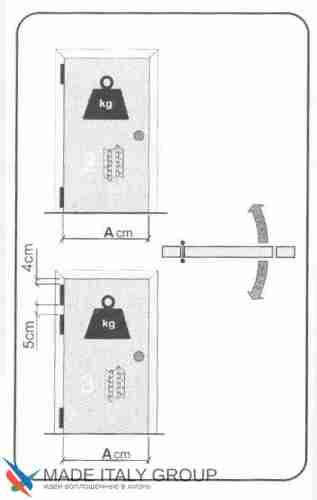 Петля пружинная двойная Justor 5414.01 120x133x40 матовый хром