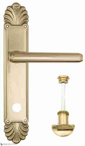 Дверная ручка Venezia "EXA" WC-2 на планке PL87 полированная латунь