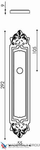 Дверная ручка Venezia "LUCRECIA" WC-2 на планке PL96 полированная латунь