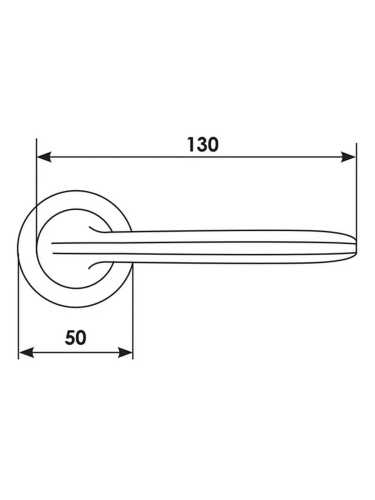 Ручка дверная Morelli Luxury SAND R2 OBR раздельная на круглой розетке, цвет кофе, латунь