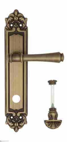 Дверная ручка Venezia "CALLISTO" WC-4 на планке PL96 матовая бронза