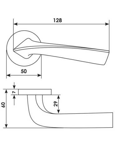 Ручка дверная Morelli Luxury COMETA R5 BIA раздельная на круглой розетке, цвет белый, ЦАМ