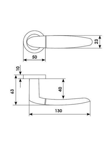 Ручка дверная Morelli Luxury SAIL R2 CRO раздельная на круглой основе, цвет хром, латунь