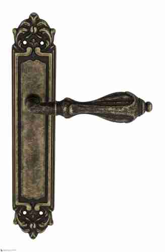Дверная ручка Venezia "ANAFESTO" на планке PL96 античная бронза