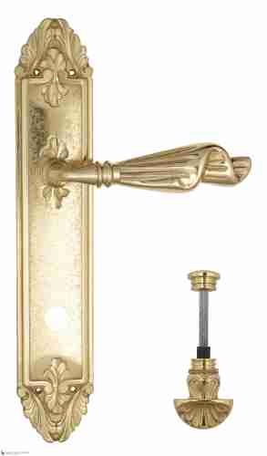 Дверная ручка Venezia "OPERA" WC-4 на планке PL90 полированная латунь