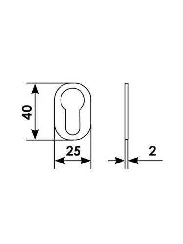Накладка на замок Morelli Luxury LUX-KH-RM CSA под евроцилиндр, цвет матовый хром