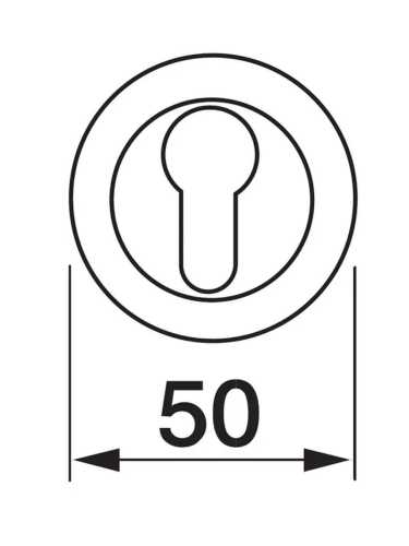 Накладка на евроцилиндр Morelli Luxury LUX-KH-R2 NERO круглая, цвет черный