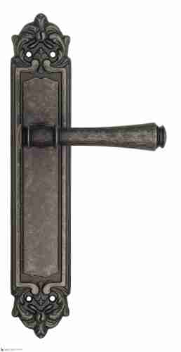 Дверная ручка Venezia "CALLISTO" на планке PL96 античное серебро