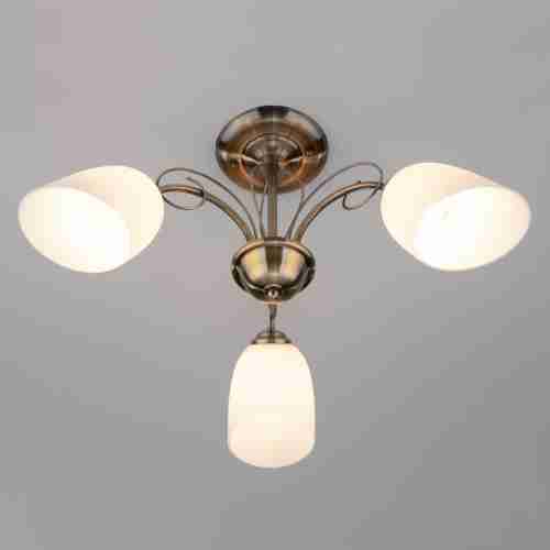 Подвесная люстра Eurosvet 30107/3 античная бронза