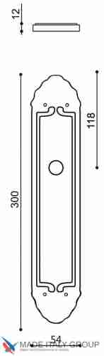 Дверная ручка Venezia "VIGNOLE" на планке PL90 матовая бронза