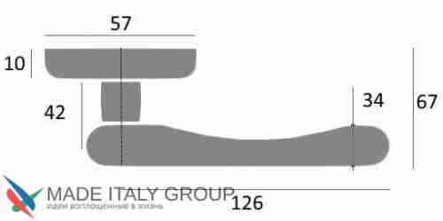 Дверная ручка Venezia "OPERA" D8 матовая бронза