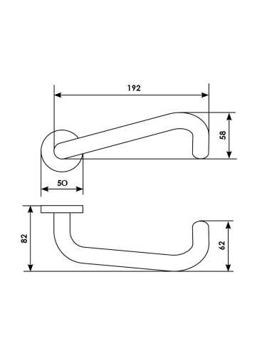 Ручка дверная стальная Morelli Luxury ANTI-CO BIA раздельная без розетки, цвет белый