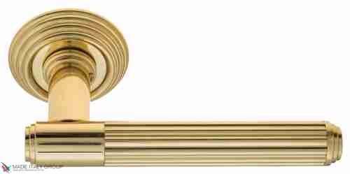 Дверная ручка Venezia "EXA TUBE" D8 полированная латунь