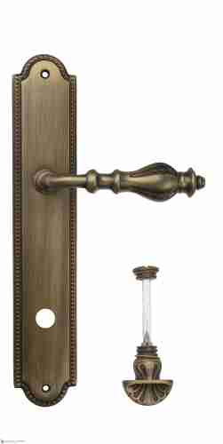 Дверная ручка Venezia "GIFESTION" WC-4 на планке PL98 матовая бронза