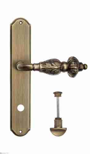 Дверная ручка Venezia "LUCRECIA" WC-2 на планке PL02 матовая бронза