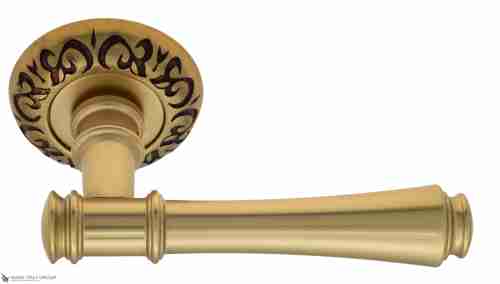 Дверная ручка Venezia "CALLISTO" D4 французcкое золото + коричневый