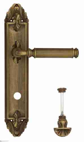 Дверная ручка Venezia "MOSCA" WC-4 на планке PL90 матовая бронза