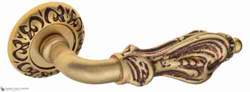 Дверная ручка Venezia "FLORENCE" D4 французcкое золото + коричневый