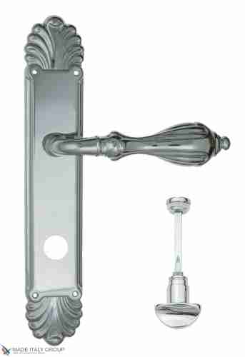 Дверная ручка Venezia "ANAFESTO" WC-2 на планке PL87 полированный хром