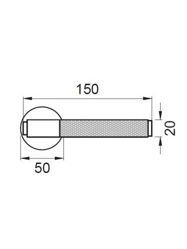 Ручка дверная Morelli Luxury BRIDGE R6 OTL с усиленной розеткой, цвет золото, латунь