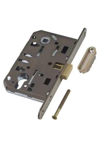 B06103.50.12.640 AGB (АГБ) Корпус врезного замка магнитный под цил. (ант.бр) MEDIANA POLARIS с отв. пл. (скин)