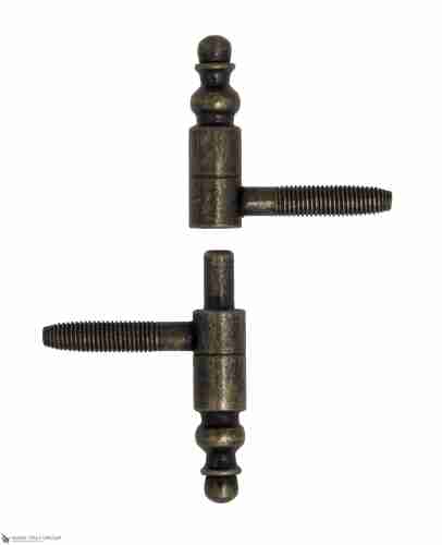 2551DDD.01 Петля ввертная Ø9 с декоративной пешкой античная бронза (13 kg)