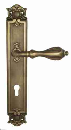 Дверная ручка Venezia "ANAFESTO" CYL на планке PL97 матовая бронза