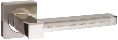 Ручки дверные PUERTO INAL 530-02 SN/NP никель матовый/никель блестящий